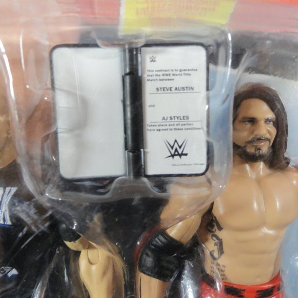 Steve Austin & Aj Styles Battle Pack W contract~NIP~Sealed~Action fi… - Picture 2 of 4